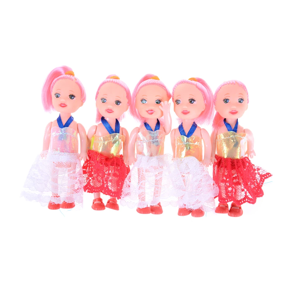 

2PCS Fashion Mini Doll Toys Cartoon Princess Dolls 10.5cm Little Doll Toys for Kid Birthday Gift