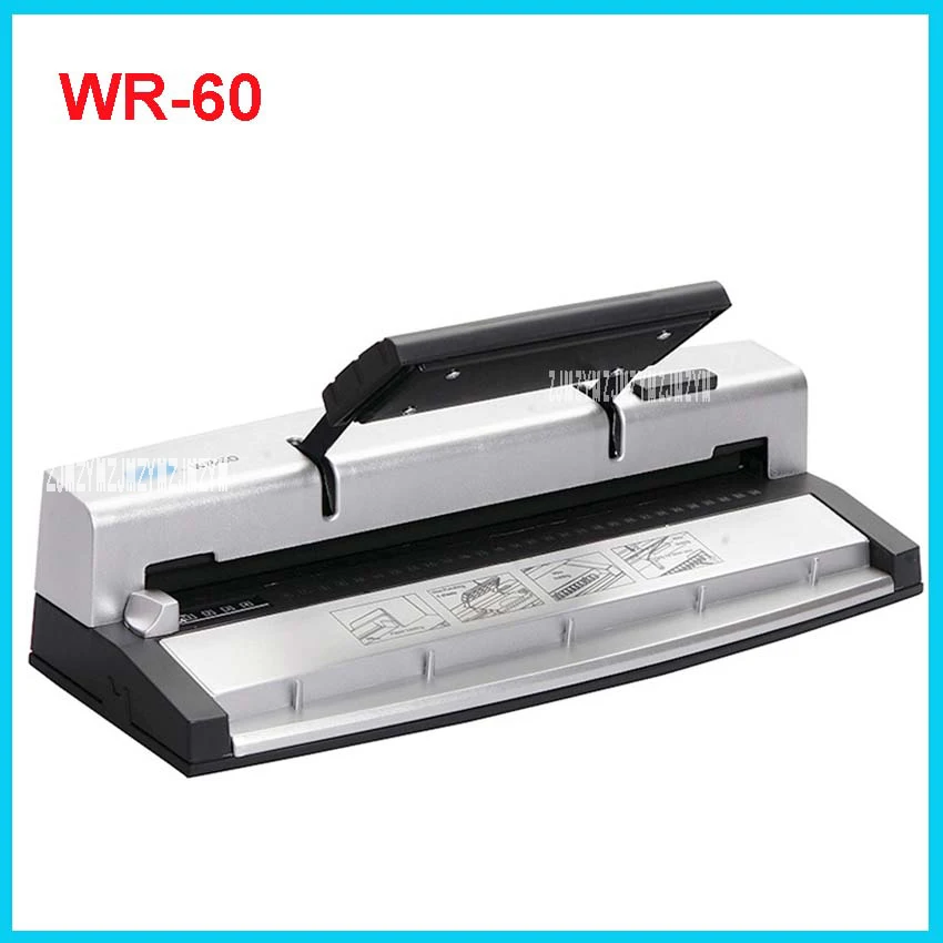 

Mini Wire Binding Machine WR-60 Manual A4 / letter paper Punches 45 sheets (6.4mm iron ) Office Manual Punch Binding Machine