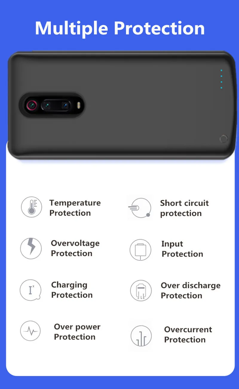ZKFYS 6500 мАч ультра тонкий чехол для быстрой зарядки аккумулятора для Xiaomi Redmi K20 Pro Высококачественный портативный чехол для аккумулятора