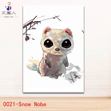 Краска по номерам животные цифровая масляная краска по номеру милые большие глаза халат живопись по номерам для украшения детской спальни