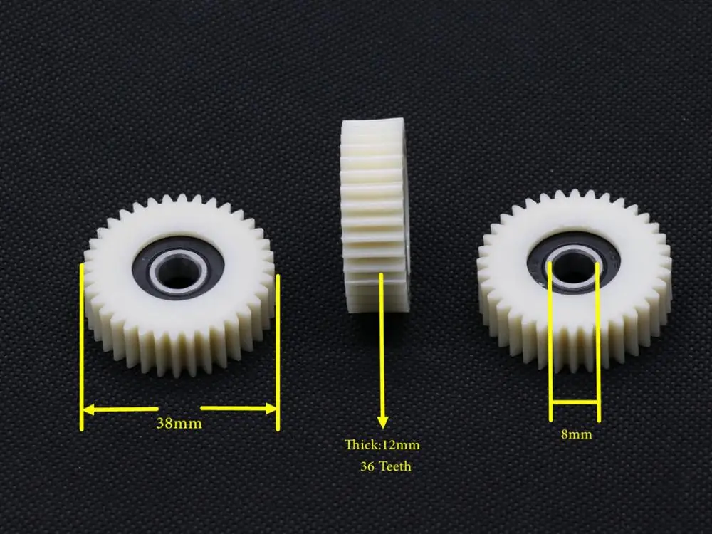 3 piezas 36 dientes 38mm engranaje de motor electrónico de nailon 608Z rodamiento de bolas engranajes para Befang y otra bicicleta eléctrica bicicleta triciclo 3 piezas 36 dientes 38mm engranaje de motor electrónico de nailon 608Z rodamiento de bolas engranajes para Befang y otra bicicleta eléctrica bicicleta triciclo