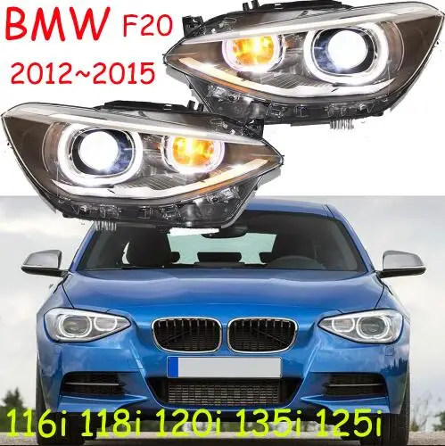 Бампер налобный фонарь для BMW F20 головной светильник s 116i 118i 120i 135i 125i 2012~ передний светильник F20 Головной фонарь биксеноновый объектив hi lo HID - Цвет: BMW F20