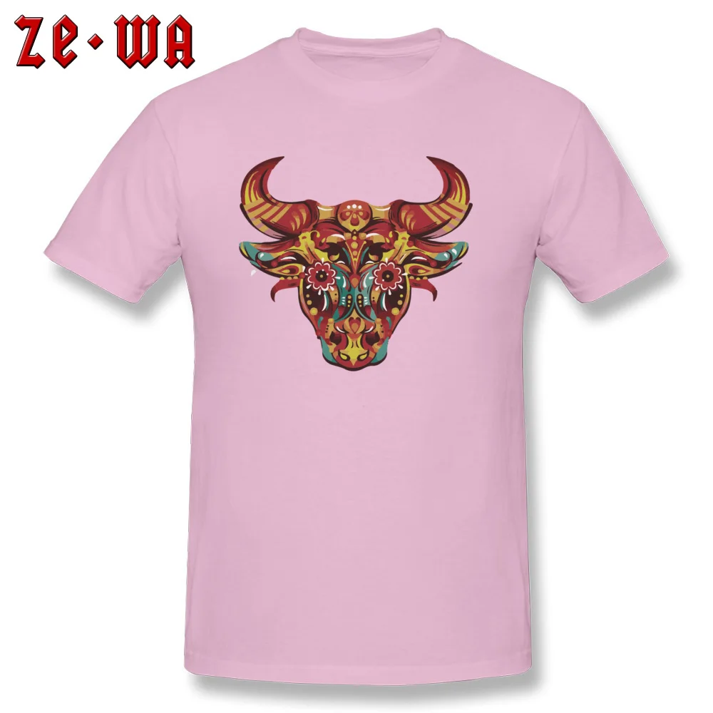 DesignFunny Short Sleeve Tops T Shirt Summer Fall Latest Round Neck Cotton Tops Shirts Men Tshirts cow printingyy  cow printingyy pink