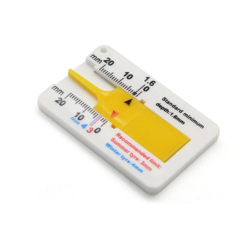 

1Pc Tyre Tread Depth Gauge Mini Car Caliper Motorcycle Car-styling Repair Tool 0-20mm Caravan Trailer Plastic Wheel Measure Tool