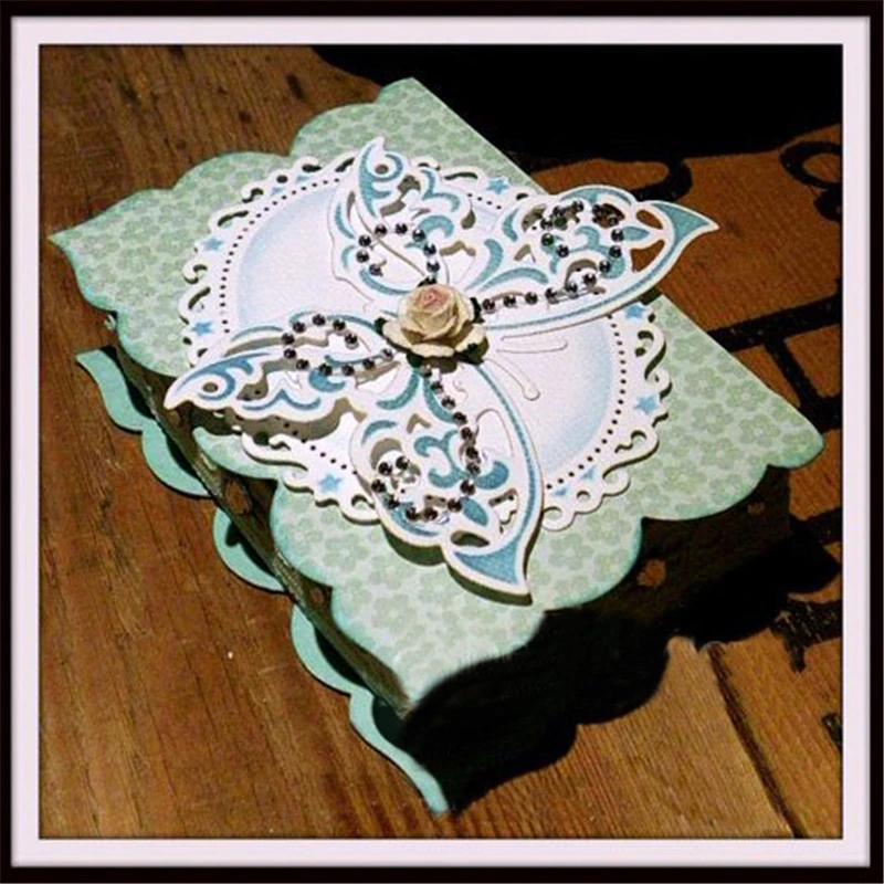 

DiyArts 6 Pcs/lot Metal Cutting Dies Scrapbooking For Card Making DIY Embossing Cuts New Craft Square Embossed Pattern Cover