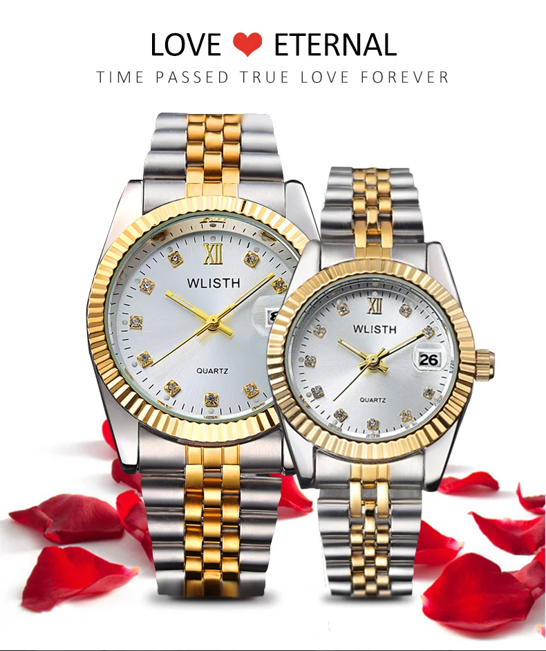 

WLISHI Watch 2019 3bar Couple Zegarek Damski Erkek Kol Saati Fashion Casual Luxury Quartz Dual Display Waterproof Luminous Hands