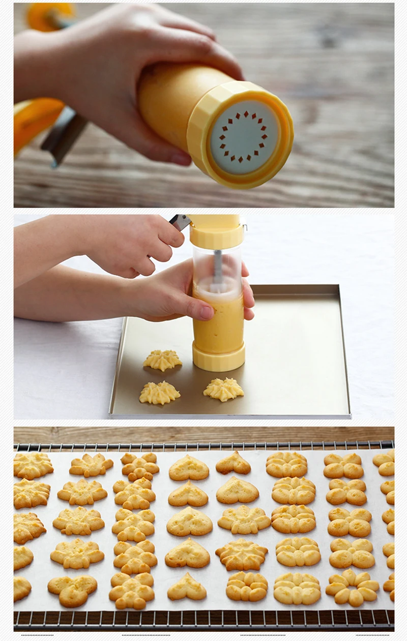 TUUTH Food Grade Plastic Cake Decoration Nozzles Pastry Piping Syringe Gun Set Biscuit Maker Cookie Presses Sets Bakeware B6