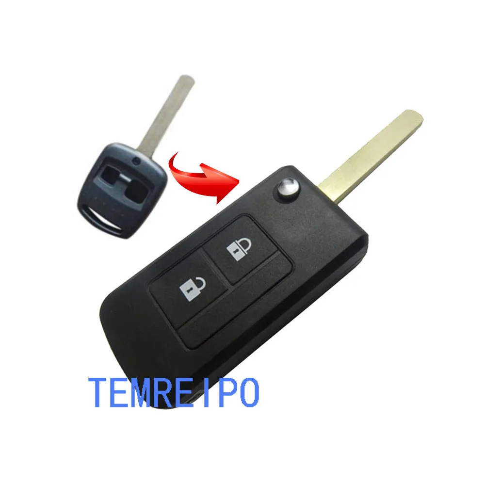 

2 Button Smart Key Housing Folding Flip Remote Key Shell Case Fob Car Key Cover For Subaru Outback Legacy Forester Uncut Blade
