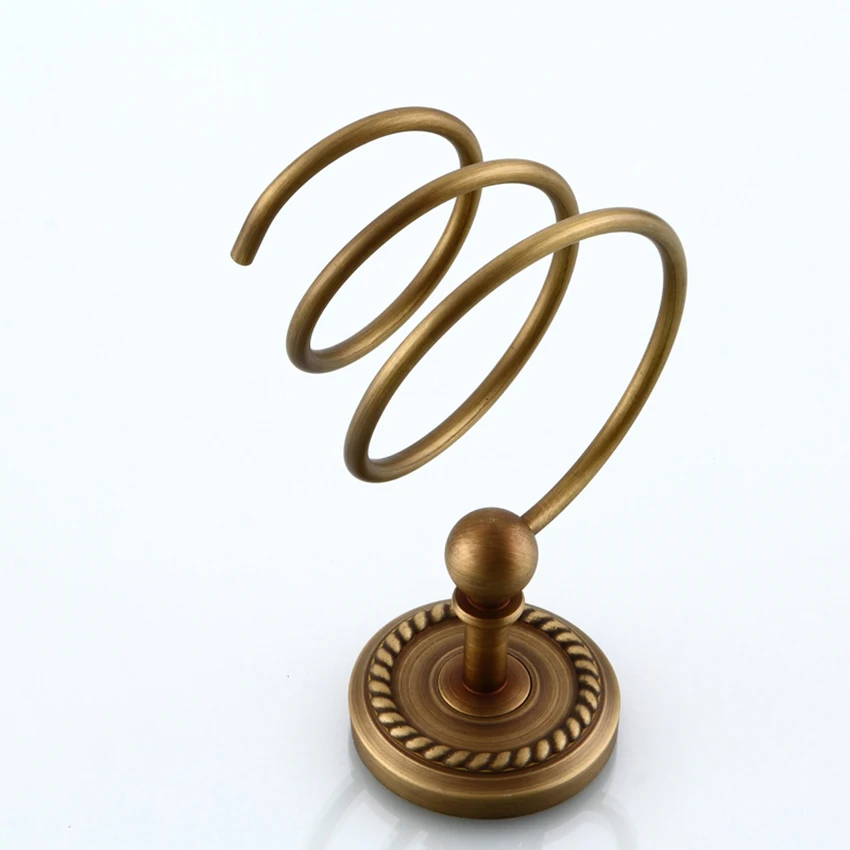 

Antique Brushed Copper Hair Dryer Rack Novelty Households Rack Hair Blow Dryer Holder Wall Mounted Bathroom Shelves