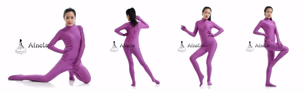 Ainclu Women’s Hoodless Zentai Catsuit Multicolor -Zentai shop online