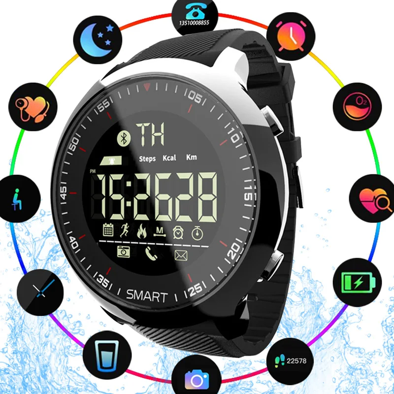 

Bluetooth Smart Watch Sport pedometer Waterproof Call Reminder digital men SmartWatch Wearable Devices For ios Android Phone