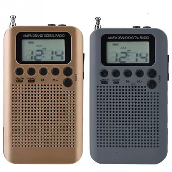

Mini LCD Digital AM FM Radio Speaker Decoding Digital Radio 2 Band 8UV Stereo Tuning Radio Pocket Radio 3.5mm Headphone