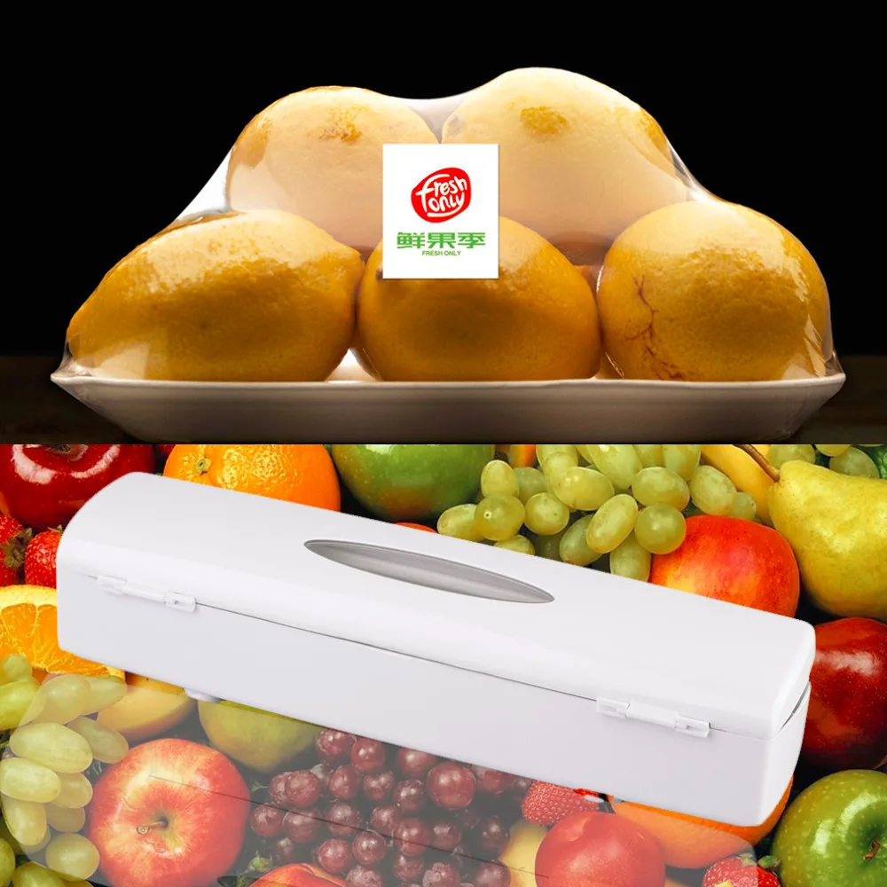 1 шт. кухонная пластиковая пищевая пленка для продуктов диспенсер фольги резак
