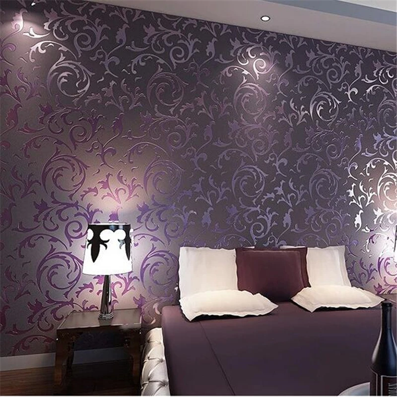 beibehang wallpaper High quality wallpaper 3D fashion papel de parede bedroom background desktop wall paper rolls White Purple beibehang wallpaper High quality wallpaper 3D fashion papel de parede bedroom background desktop wall paper rolls White Purple