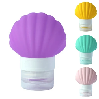 

40ml Portable Travel Shampoo Silicone Container Cute Anti Pollution Bottle Empty Cosmetic Lotion Shell Shape Tube