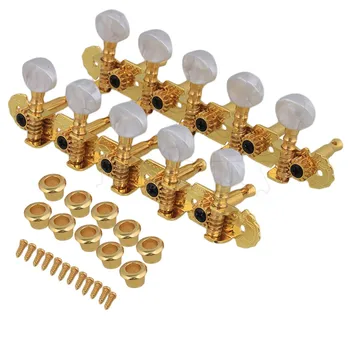 

Yibuy 2Pieces 5R5L 10 String ElectricTuning Pegs Guitar Tuners Mandolin Guitar Golden
