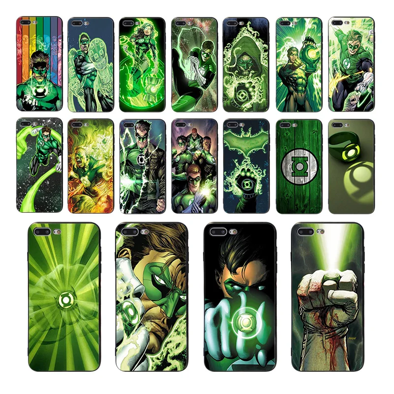 

DC Green Lantern Soft black silicone mobile phone cases for iphone 6 6s 7 8 plus x xs xr xsmax 5 5s se TPU cover shell bumper