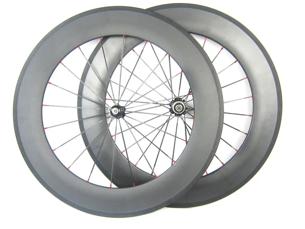Full Carbon Fiber Wheel Set 20.5mm Width 88mm Tubular Carbon Bicycle Wheels Free Skewers and