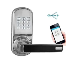 Wireless APP Smart Z-wave Door Lock with keypad, Keyless and remotely control for Apartment or Hotel or Home bluetooth smart electronic keyless keypad home entry door lock with smartphone controlled for hotel and apartment compatible