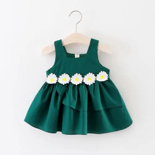 

Kids Baby Girls Flower Dress Princess Party Dress Sleeveless Bowknot Sundress