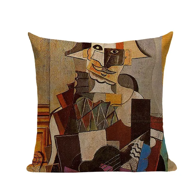 Пабло знаменитый Пикассо картины подушки Чехлы Звездная ночь сюрреалистичность абстрактное искусство бежевый чехол для подушки льняной Наволочки Чехол - Цвет: 9