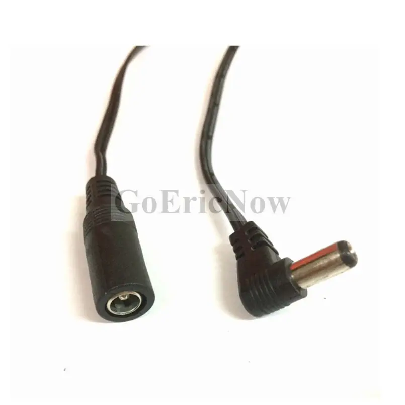 

50 pcs DC 12 V 5.5x2.1mm Female to 90 degree bend 5.5x2.1mm Male Power Connector Cable