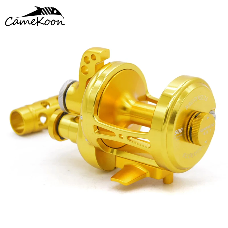 CAMEKOON Conventional Lever Drag Wheel 4.9:1 Saltwater Surf Casting Fishing  30KGs Drag Powerful Offshore Trolling Big Game Reel