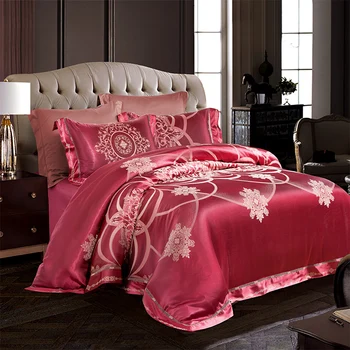 

2018 new jacquard Bedsheet set Quilt/Duvet cover Bed set Pillowcase Luxury Bedding set Queen King size 4Pieces