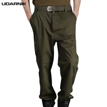Мужские брюки карго рабочие хлопковые длинные карманы стиль сафари свободные военные армейские зеленые штаны модные уличные 045-966