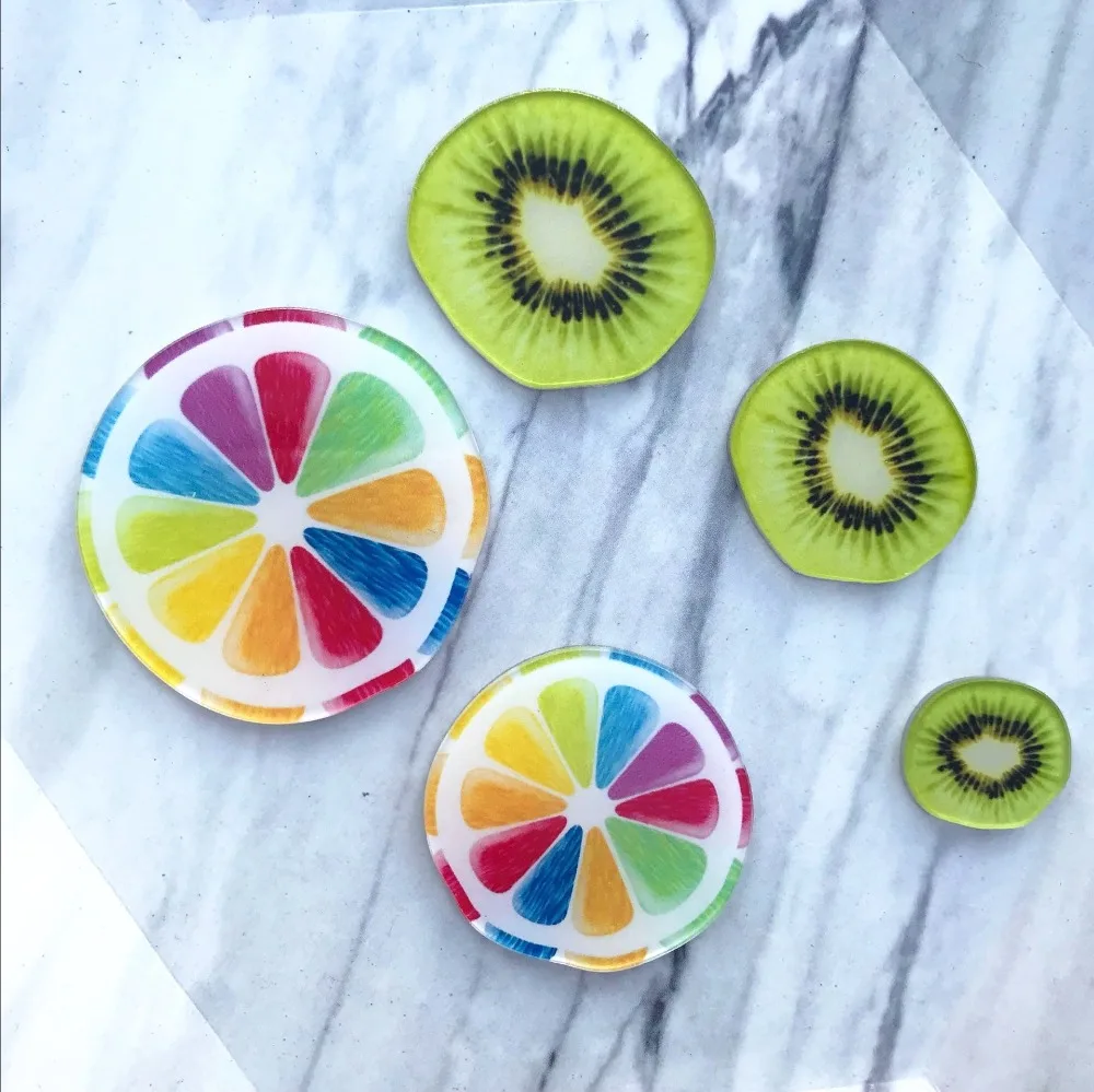 

mix accessories flat back planar resin diy holiday decoration crafts accessories 10pieces,DIY Lemon slices kiwi.