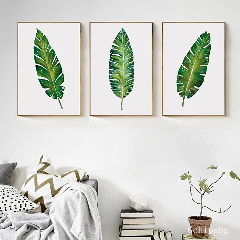 Modern-Simple-Watercolor-Big-Leaf-Plant-Leaf-Canvas-Painting-Art-Print-Poster-Picture-Mural-Elegant-Home (1)