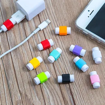

100pcs/lot Fashion Phone USB Charger Cable Protector Colorful Cable Saver Cord Protection For iphone cable winder
