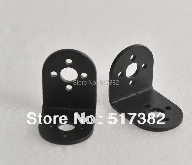 

10X freeshipping Robot servo L brackets type mount mechanical robot smart car black anodized aluminum