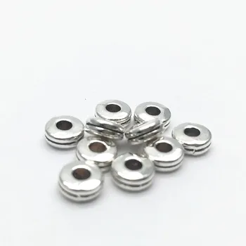 

50Pcs 6mm Tibetan Silver Spacer Beads Jewelry Findings Accessories for Bracelet Necklace Jewelry Making Accessories HK191