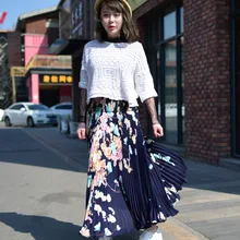 spring and summer Milan hemp half length long pleated skirt