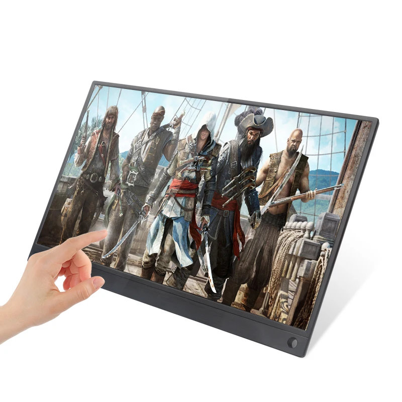  Portable Monitor HDMI USB Type-C Full HD 15.6 inch 1080 IPS LCD Monitor Built-in Dual Speakers Comp
