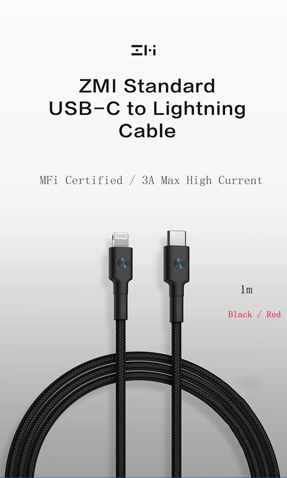 xiaomi ZMI usb type c к lightning Кабель для iPhone 11 max xr 8 7 6s plus 5 ipad зарядное устройство PD Быстрая зарядка MFI сертифицировано