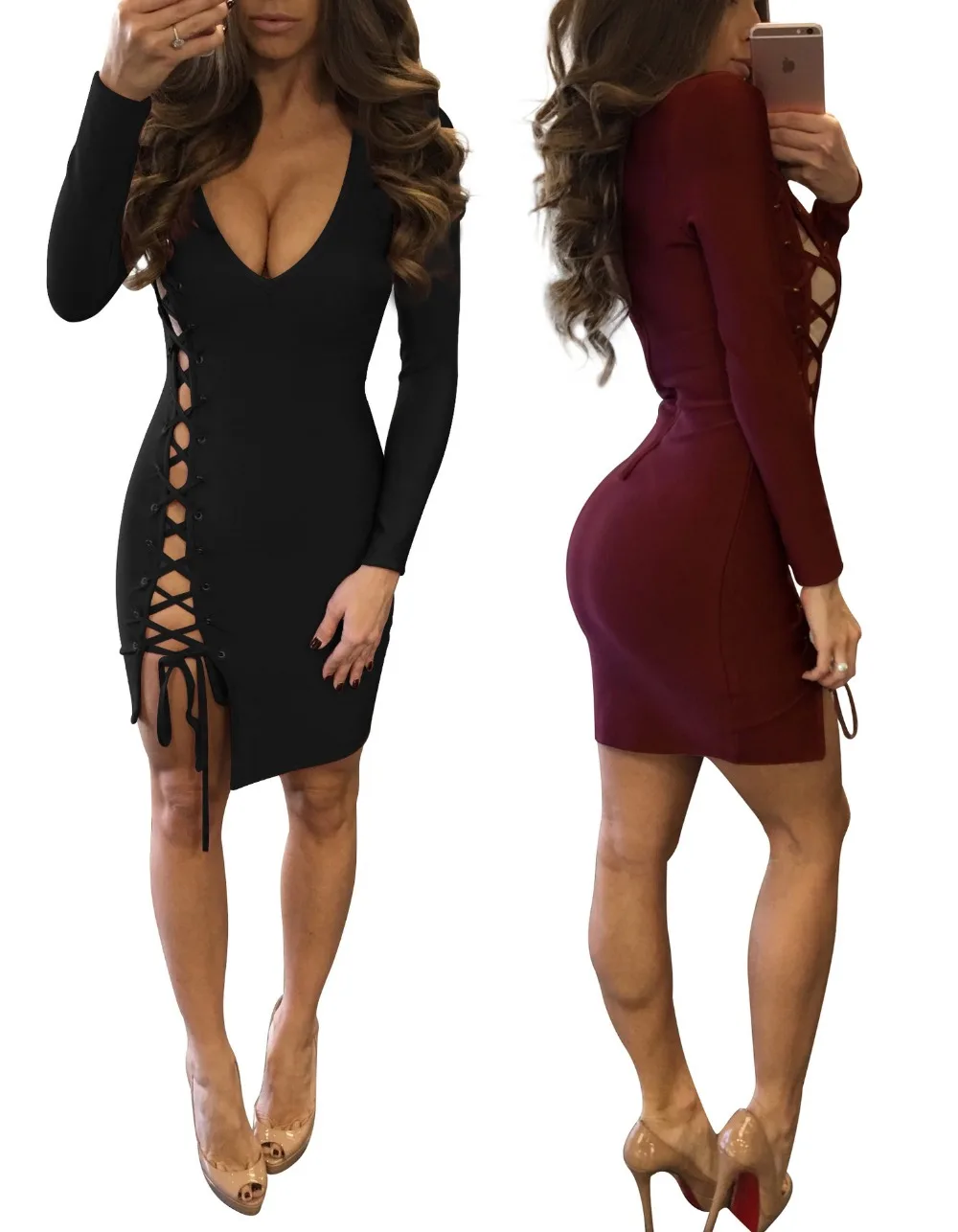 Women new Fashion Club V neck Spring STYLE Vestidos Dresses Lady Women new Fashion Club V neck Spring STYLE Vestidos Dresses Lady