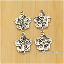 21 шт. винтажные подвески из цинкового сплава Соединитель с цветочным узором кулон DIY браслет ожерелье металлические ювелирные изделия Аксессуары для изготовления