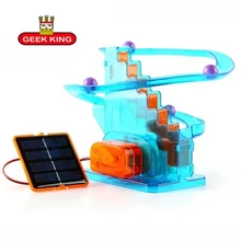 GEEK KING Creative Ball moving solar toys diy children assembled scientific experiments favorite track ball solar toys kids