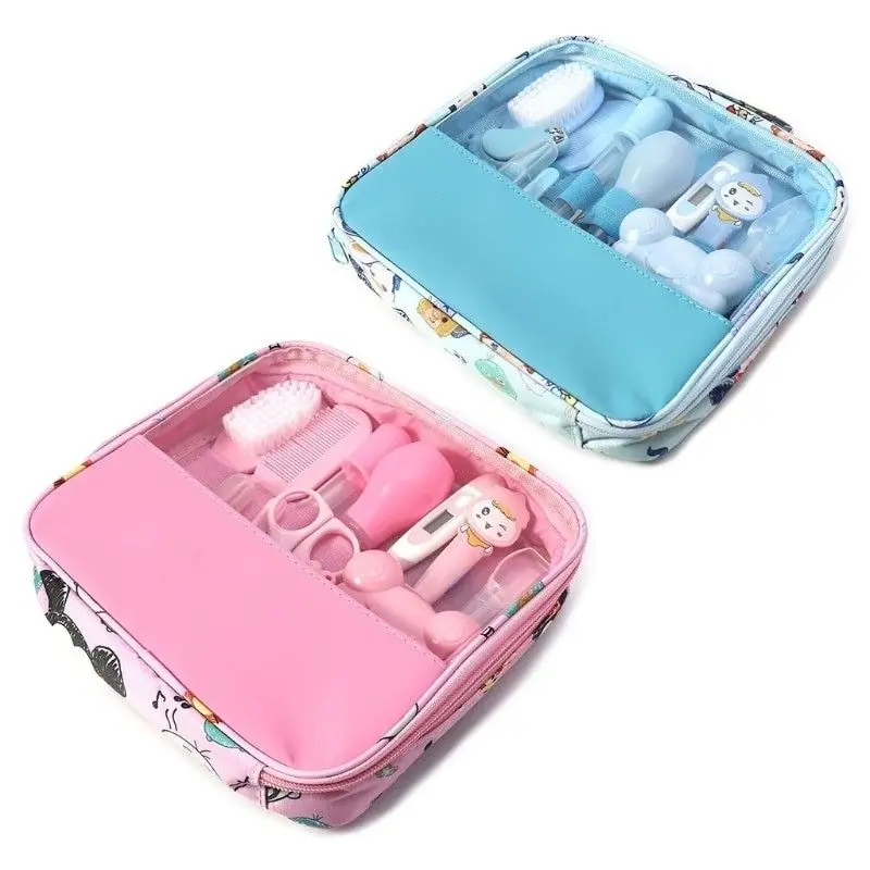 

13Pcs Baby Health care Set Kids Grooming Kit Safety Manicure Nail Clippers Comb Emery Hairbrush Thermometer Baby Care tool