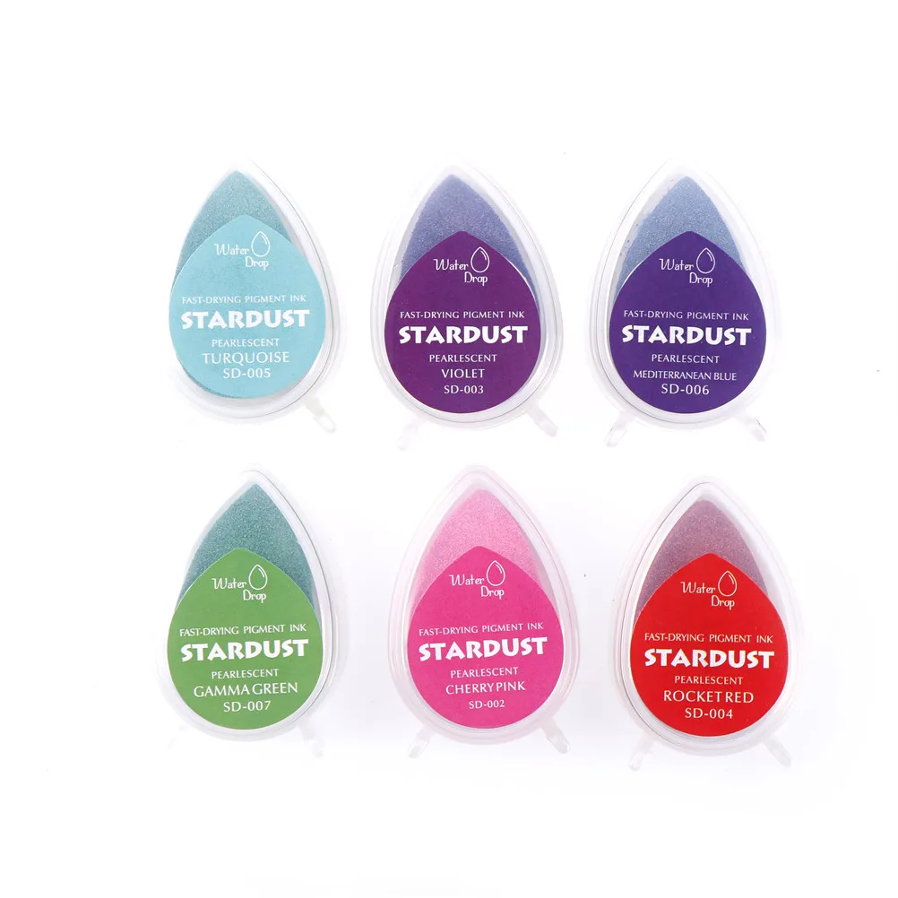 

Mini Colorful Cartoon Water Droplets Shape Ink pad stamp pad/Ink pad set for DIY funny work/Scrapbooking