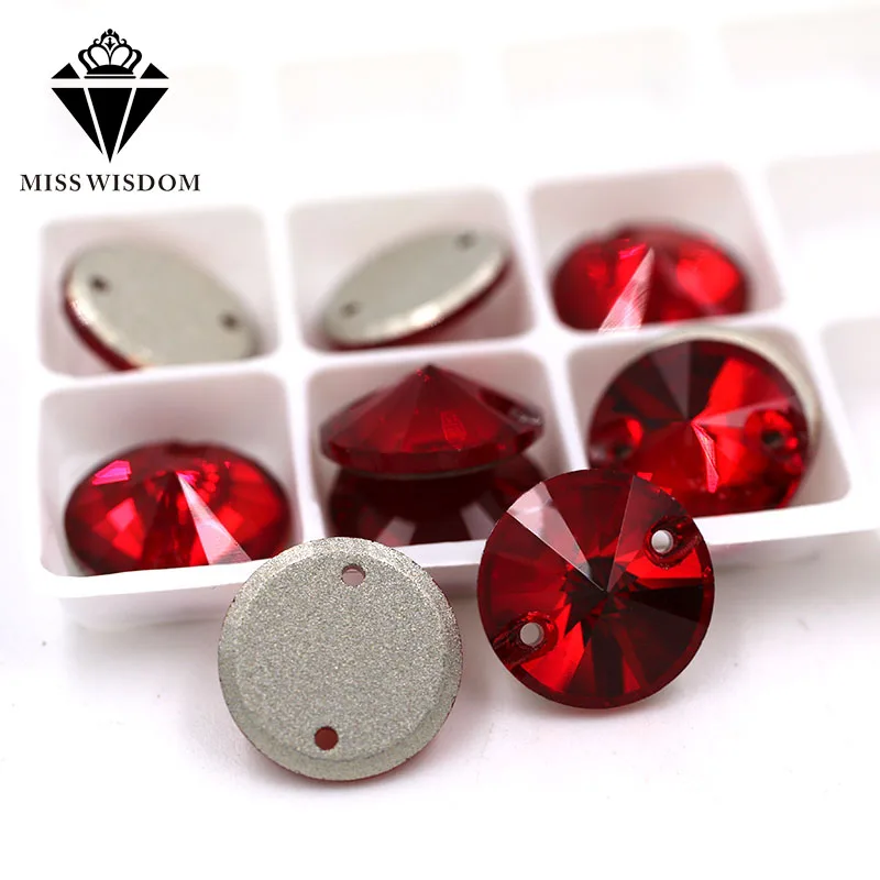 Hot selling High quality flatback glass sew on rhinestones double hole