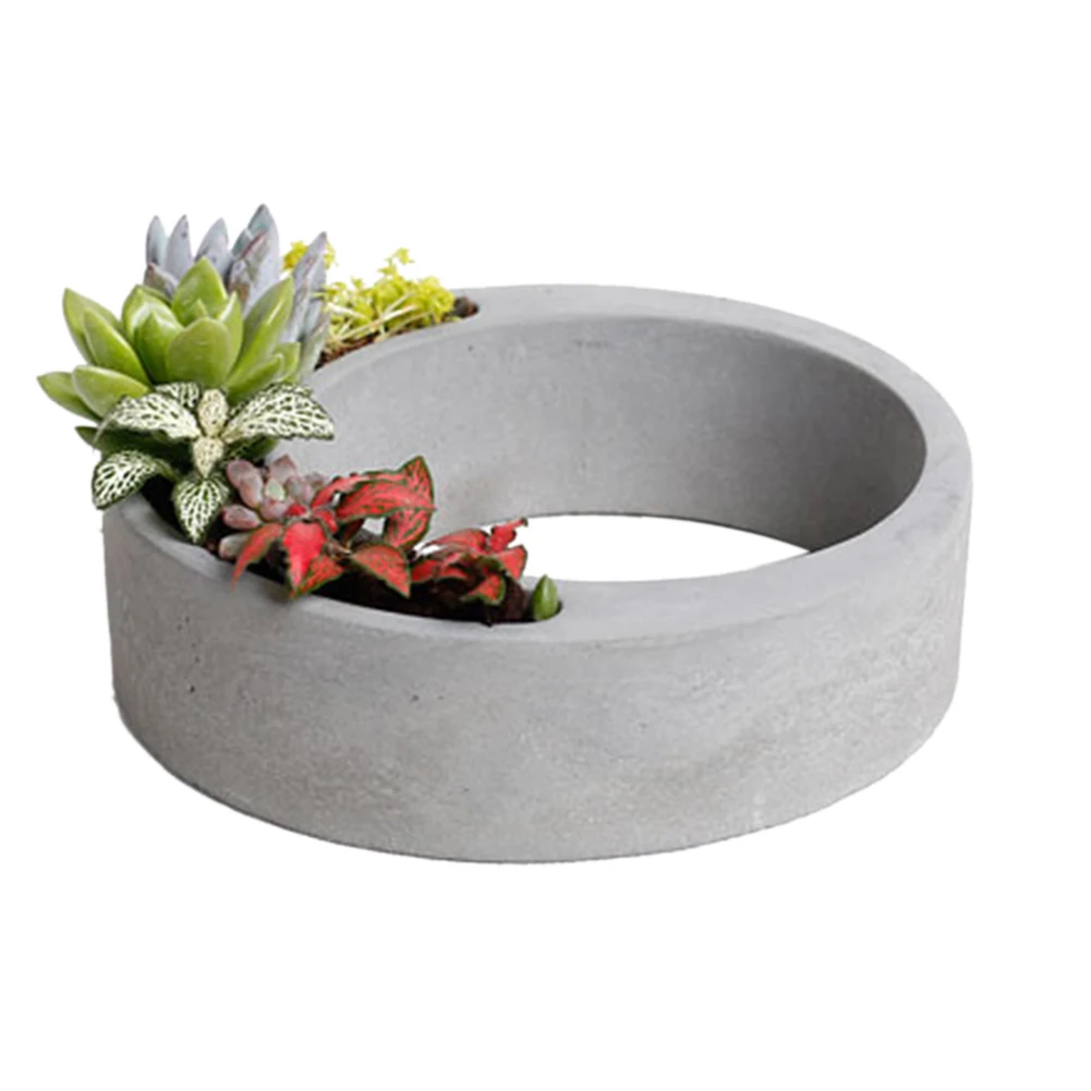 Hollow Flowerpot Silicone Molds Shaped Cement Flowerpot