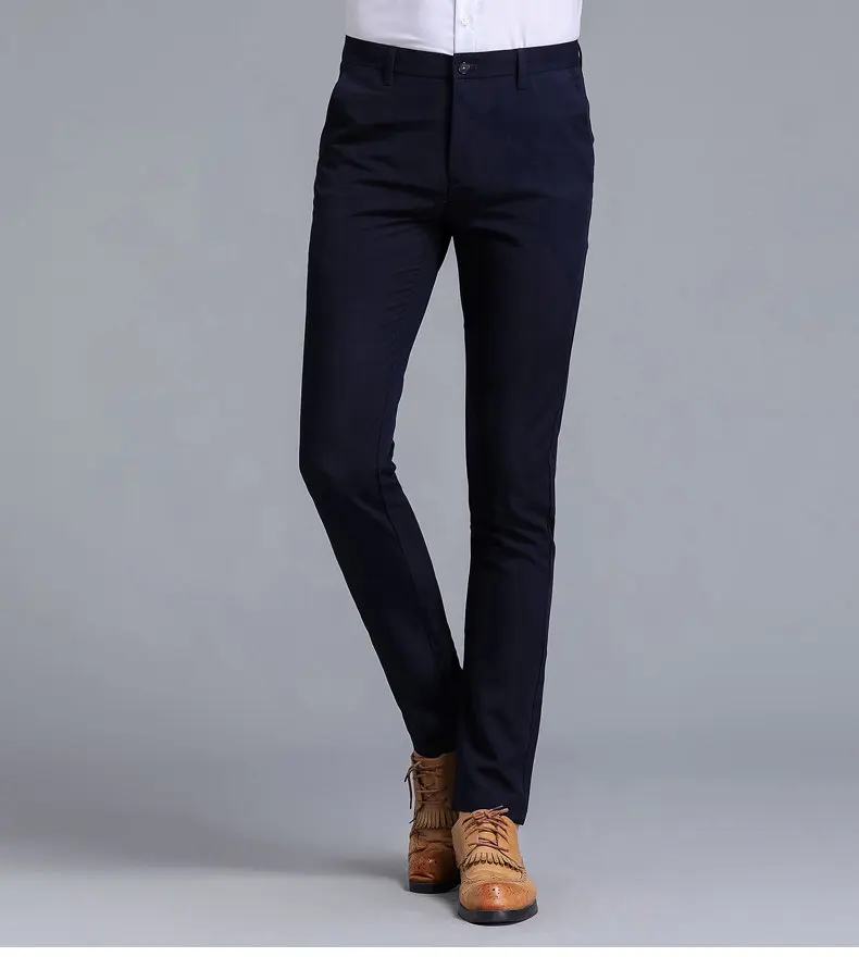 3colors casual pants man straight classic business mens pants 2017 autumn new trousers for men full length Mid waist 29-36 9808-14