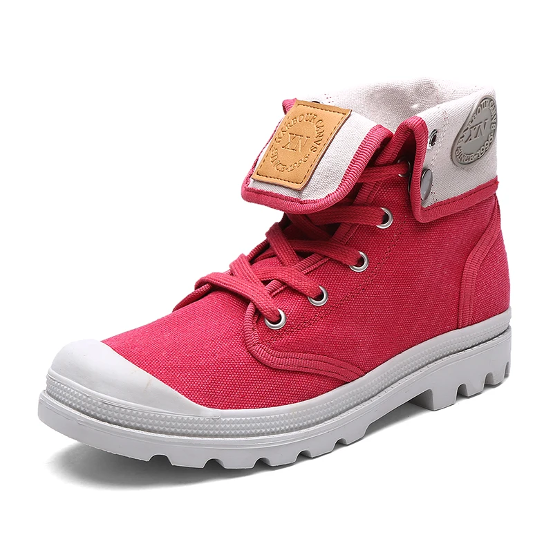 Noir Bottes High Top Casual Toile Unisexe Moto Cheville Mode Militaire gris Désert Botas 2016 Chaussons Chaussures Femmes De Cowboy rouge jaune Nv0m8nwO