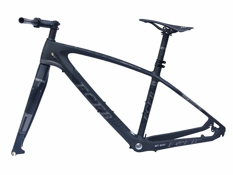 Cheap 2017 FCFB T800 carbon mtb frame 27.5er mtb carbon frame 27.5/ 26 carbon mountain bike frame frok seatpost stem saddle matt color 17