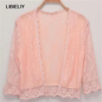 

Nice Summer Cardigan Womens Prevented Bask Transparent Shawl Fashion Hollow Out Shawl Short Sleeves Lace Thin Coat Plus Size