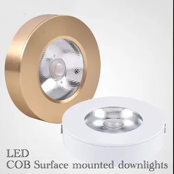 

Ultra-thin LED surface mount ceiling lamp 5W 10W 15W black/white/gold shell ceiling lamp, used for family living room decoration
