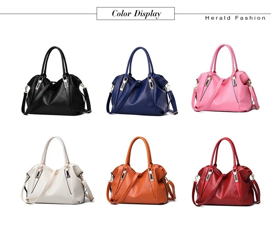 Herald модные женские сумки, качественные женские сумки Hobos на одно плечо, винтажные одноцветные сумки с несколькими карманами, женские сумки